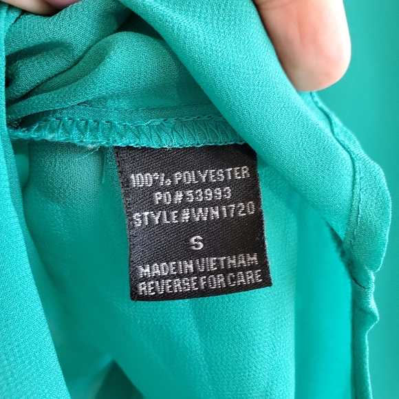 💟 Timing Button Down Long Sleeve Sheer Blouse S - Picture 2 of 6